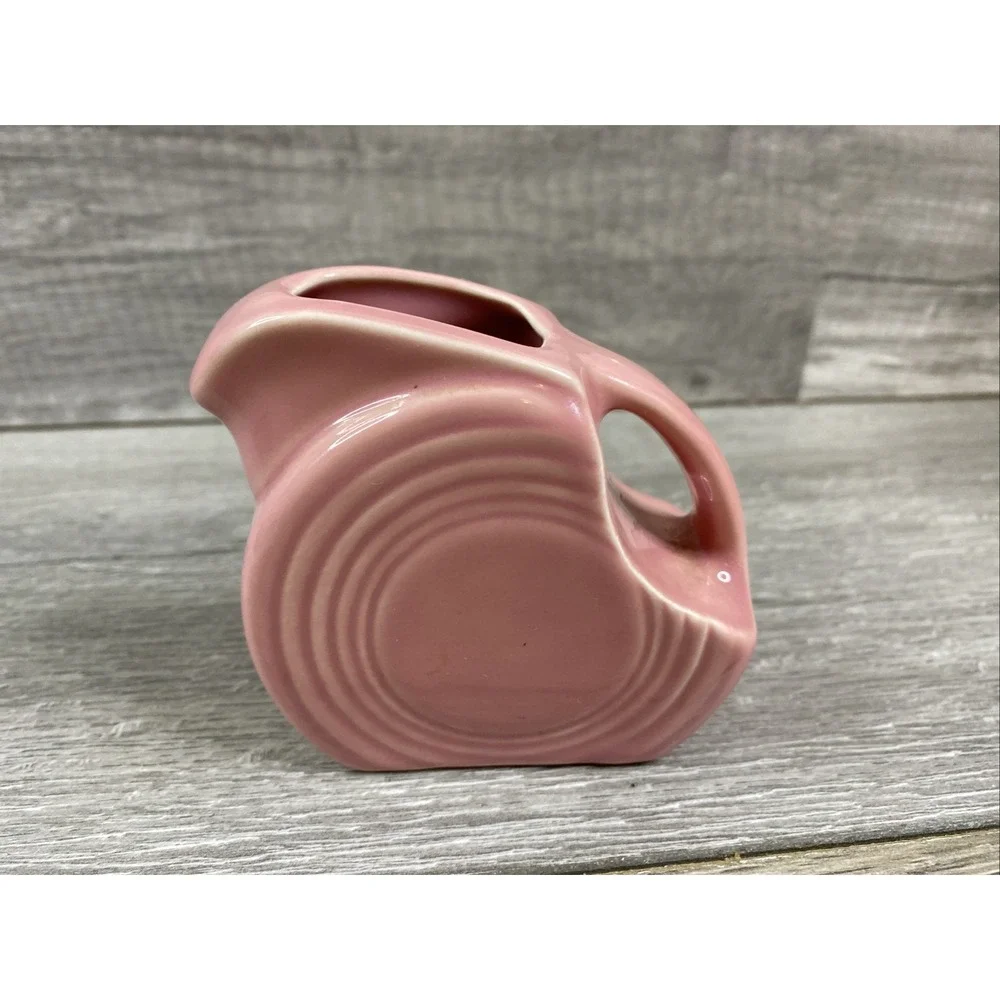 Vintage Fiestaware Rose Mini Disk Pitcher Creamer 3.25